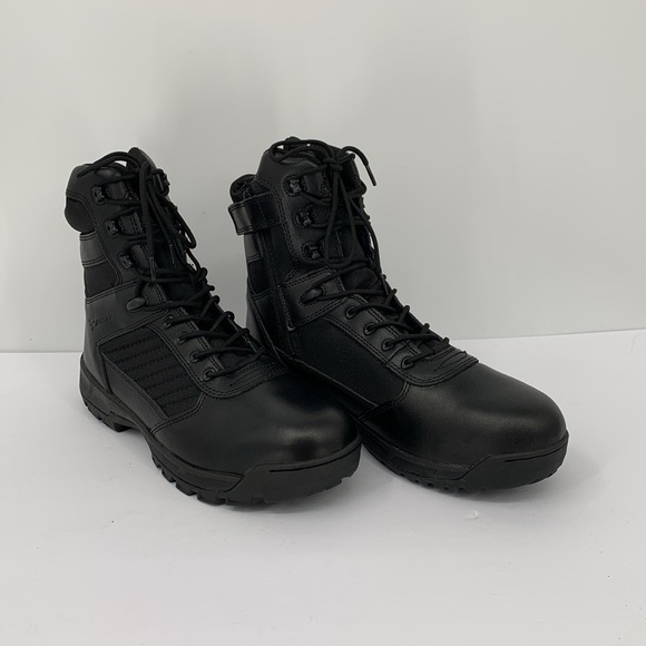 Bates military tactical boots combat black side zipper work E03180 men new 12 - Picture 2 of 9